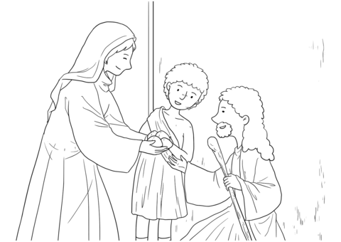 Acts 9 36 Peter  Dorcus Raised Coloring Page